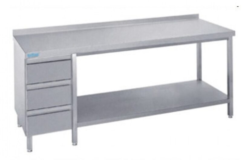 stół nierdzewny z szufladami rilling