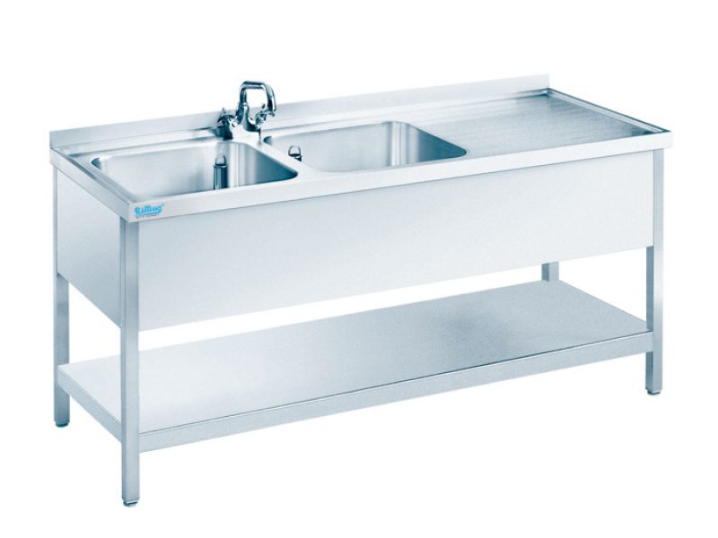 rilling zlewozmywak nierdzewny z półką